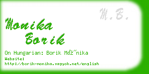 monika borik business card